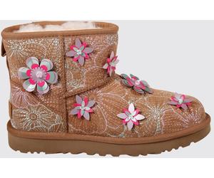 Ugg Classic Mini Meadow Suede Ankle Boots with Embroidery and Flowers - Size: 5 - female