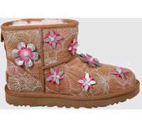 Ugg Classic Mini Meadow Suede Ankle Boots with Embroidery and Flowers - Size: 7 - female