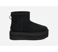 UGG® Classic Mini Platform Boot for Women in Black, Size 7, Suede/Polyester/Wool