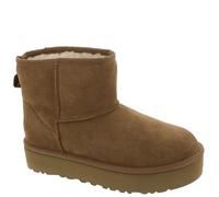 UGG® Classic Mini Platform for Kids in Brown, Size 12K, Suede/Polyester/Wool