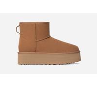 UGG® Classic Mini Platform for Women in Brown, Size 8, Suede/Polyester/Wool