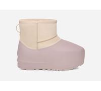 UGG® Classic Mini Pumped Molded Boot in Grey, Size 10, Suede/Polyester/Wool
