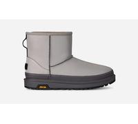 UGG® Classic Mini Reflective Boot in Silver Reflective, Size 8, Synthetic/Polyester/Wool