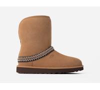 UGG® Classic Short Crescent Boot for Women in Brown, Size 5, Suede/Polyester/Recycled Materials