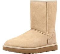 UGG for woman. 1016223 Classic Short II beige leather boots (38), Flat, None, Casual