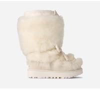 UGG® Classic Tall Chalet Boot in White, Size 5, Shearling/Polyester/Wool