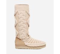 UGG® Classic Tall Chunky Knit Boot for Women in Brown, Size 5, Textile/Polyester/Cotton