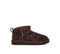 UGG® Classic Ultra Mini Caspian in Brown, Size 3, Cow Hair/Polyester/Wool