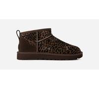 UGG® Classic Ultra Mini Caspian in Brown, Size 6, Cow Hair/Polyester/Wool