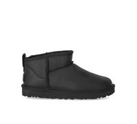 UGG Women's Classic Ultra Mini Lthr Fashion Boot, Black, 4 UK