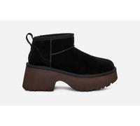 UGG® Classic Ultra Mini New Heights Boot in Black, Size 5, Suede/Polyester/Wool
