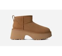 UGG® Classic Ultra Mini New Heights Boot in Brown, Size 3, Suede