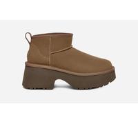 UGG® Classic Ultra Mini New Heights Boot in Hickory, Size 10, Suede/Polyester/Wool
