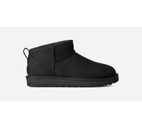UGG® Classic Ultra Mini Nubuck Boot in Black, Size 4, Polyester/Leather/Wool