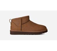 UGG® Classic Ultra Mini Nubuck Boot in Brown, Size 8, Polyester/Leather/Wool