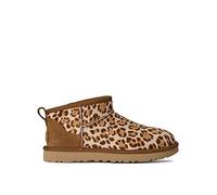 UGG® Classic Ultra Mini Plains Boot in Felicity Leopard Jasmine, Size 7, Cow Hair/Wool
