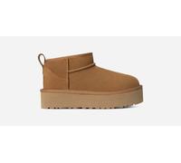 UGG® Classic Ultra Mini Platform Boot for Kids in Brown, Size 5, Suede/Polyester/Wool