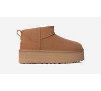UGG® Classic Ultra Mini Platform Boot for Women in Brown, Size 10, Suede/Polyester/Wool