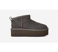 UGG® Classic Ultra Mini Platform Boot for Women in Grey, Size 9, Suede/Polyester/Wool
