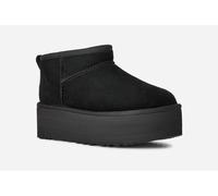 UGG® Classic Ultra Mini Platform for Women in Black, Size 9, Suede/Polyester/Wool