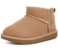 UGG Classic Ultra Mini Platform Leather Ankle Boots Black, sand colour, 23.2 cm