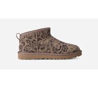 UGG® Classic Ultra Mini Spotted Boot in Brown, Size 6, Polyester/Wool