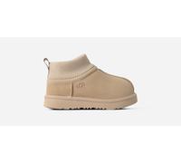 UGG® Classic Ultra Mini Stretch Cuff Boot for Kids in Brown, Size 9, Suede/Textile/Recycled Materials