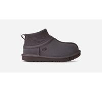 UGG® Classic Ultra Mini Stretch Cuff Boot for Kids in Grey, Size 5, Suede/Textile/Recycled Materials