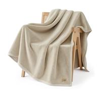 UGG Coco Plush Fleece Throw Blanket - Soft & Cozy Blanket for Couch, Bed & Sofa, Perfect for Home Decor, House Warming Gifts or Luxurious Birthday Gifts for Women, 50" x 70", Ivory Shoreline
