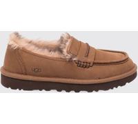 Ugg Ellis Nubuck Leather Penny Loafers with Shearling Lining - Size: 8 - female