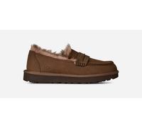 UGG® Ellis Nubuck Loafer in Brown, Size 4, Polyester