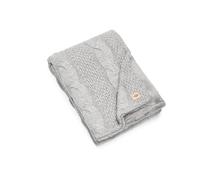 UGG Erie Blanket - Cable Knit Faux Fur Accent Throw - Fully Reversible Oversized Wrap Cozy Blanket - 50” x 70” - Seal