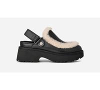 UGG® Esmee Leather Clog for Women in Black, Size 6, Leather/Polyester