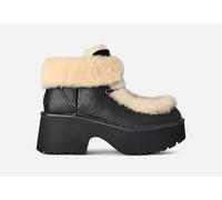 UGG® Esmee Leather Lace up for Women in Black, Size 5, Leather/Polyester/Cotton