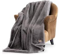 UGG Euphoria Plush Fur - Reversible Throw Blanket, Charcoal