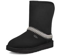 UGG Womens Classic Short Crescent Boot - Black, Black, Size 3, Women Black