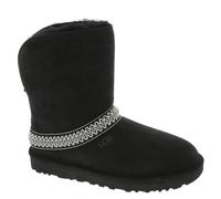 UGG Girls Classic Short Crescent Fashion Boot, Black, 3 UK