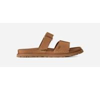 UGG® GoldenGaze Slide in Brown, Size 9, Suede/Polyester/Leather
