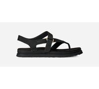 UGG® GoldenGaze Toe Post Sandal in Black, Size 9, Leather/Polyester