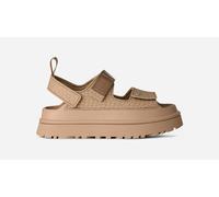 UGG Women's Goldenglow Embossed Sandal, Mustard Seed, 8