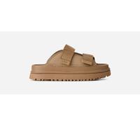 UGG® GoldenGlow Slide for Kids in Dark Sand, Size 11K, Synthetic/Polyester
