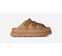 UGG® GoldenGlow Slide for Women in Dark Sand, Size 3, Synthetic/Polyester