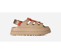 UGG® GoldenGlow Toggle Sandal in Brown, Size 4, Polyester/Leather