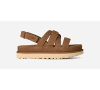 UGG® Goldenstar Gleam Sandal in Brown, Size 3, Suede/Polyester