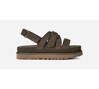 UGG® Goldenstar Gleam Sandal in Dense Smoke, Size 4.5, Suede/Polyester