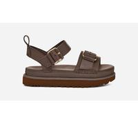 UGG® Goldenstar Villa Sandal for Women in Molasses, Size 9, Nubuck/Leather/Polyester