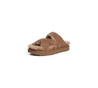 UGG Greenport Women's Cross Strap Sandal Slippers, Brown, Size 10