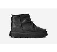 UGG® Heritage Utility Mini Noir Boot in Black, Size 8, Leather/Polyester/Wool