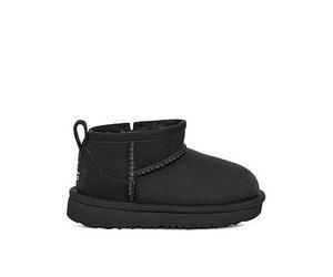 UGG Infant Classic Ultra Mini Boots- Black, Black, Size 6 Younger Black