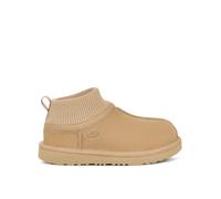 UGG Kids Classic Ultra Stretch Cuff Boots in Beige - Beige - EU 33.5 UK 1 US 2